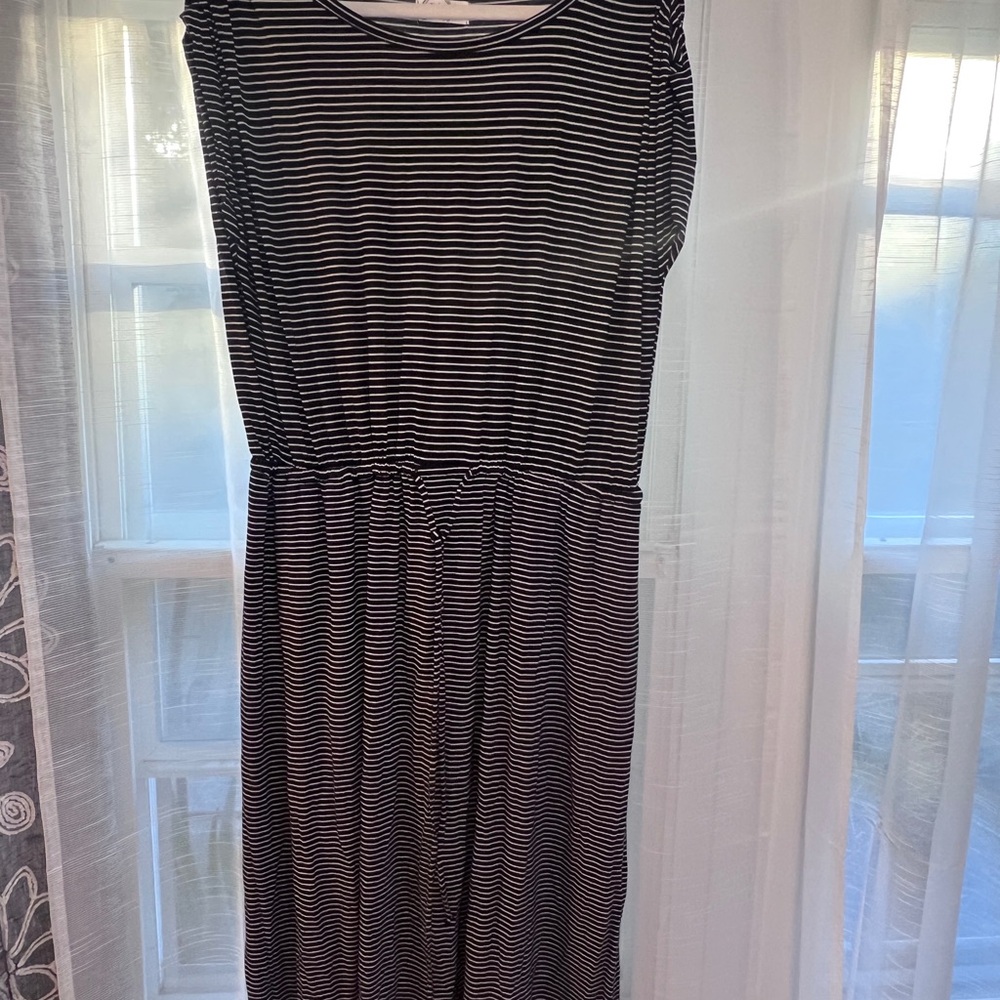 Maurices Black and White Striped Top